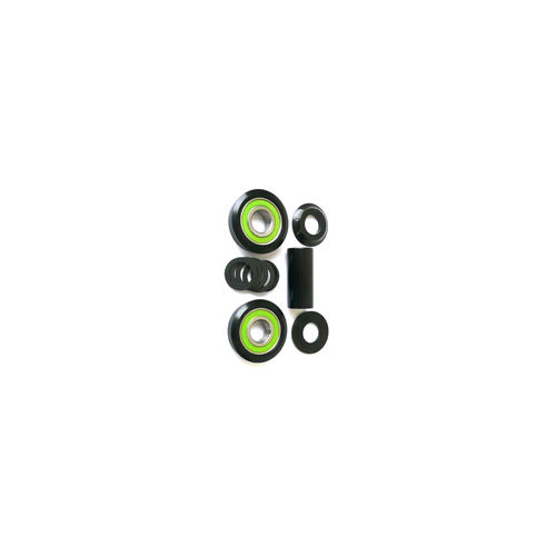 BOTTOM BRACKET SET - For 19mm, American Type, Does NOT Include Spindle, With Sealed Bearings, Set of 10 Pieces, BLACK