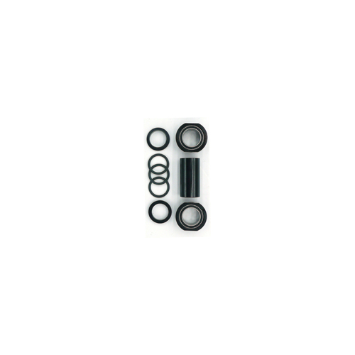 BOTTOM BRACKET SET - For 22mm, Euro Type, Does NOT Include Spindle, With Sealed Bearings, Set of 8 Pieces, BLACK