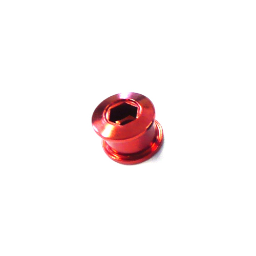 Single Speed Chainring Bolts STEEL Red  qty5 per bag
