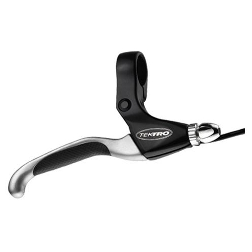 TEKTRO Brake lever for e-bike , 4 finger blade w/kraton rubber grip for V-brake and rapid fire shifters.silver lever, EL550-RS - Sensor cable length 5