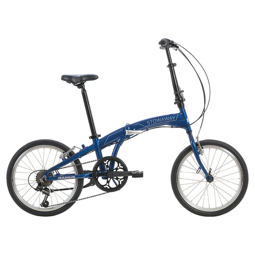 Radius Stowaway 20" Folding Bike - Navy/Chrome
