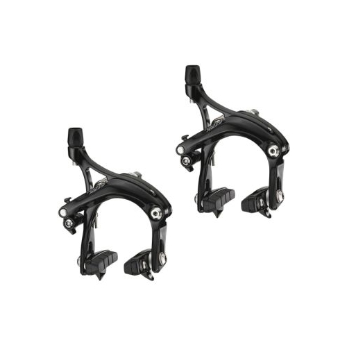 TEKTRO Tektro Caliper Brake Set, 47-57mm Reach, Dual Pivot, Q/R, Forged Alloy, Design For Big Tyres, Recessed, BLACK (Front & Rear)