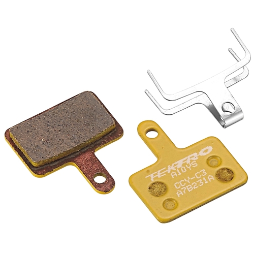 TEKTRO DISC BRAKE PADS - For 2 Piston tektro and shimano Caliper with spring return, semi mettallic  type, Yellow, A10YS