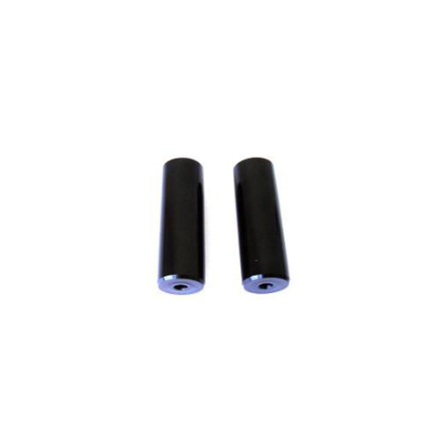Foot Peg, BLACK Steel, M10, 38mm x 110mm, threadless (Pair)