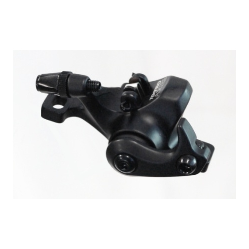 Cable actuated Mechanical disc brake, TEKTRO, caliper only, one wheel, front or rear, BLACK, Actuated with V-Brake levers
