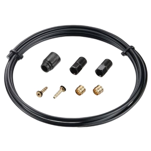 HYDRAULIC HOSE KIT  -  Tektro AM Oil Hose Kit, 5.5mm Dia, 2000mm Long, Black, non Banjo type