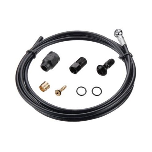 Tektro/TRP Banjo hose kit - 5.5mm - w/banjo unit kit - Kevlar hose - Length 1800mm - Black