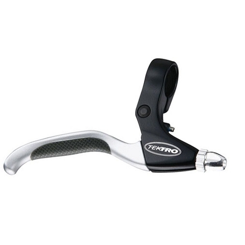 TEKTRO LEVER - V-Brake Levers, sold as a pair, suits Rapidfire shifters, 4 finger, Black/satin silver lever w/kraton rubber grip  Quality Tektro produ