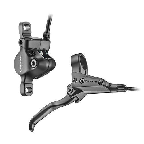 Hydraulic disc brake kit, alloy caliper & lever, left hand side, NEW 5mm Hose design - 1900mm hose, w/o rotor/adapter/service kit, black, with TEKTRO 