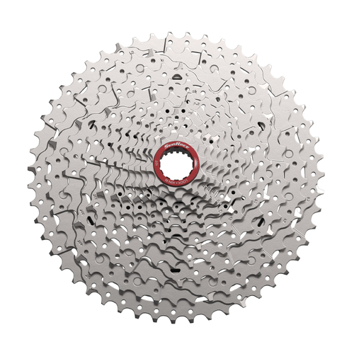 CASSETTE - 12 Speed Cassette, 10-51T, for Micro spline ONLY, metallic silver, Quality Sunrace cassette