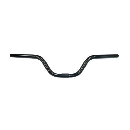 HANDLEBAR  25.4mm, 63cm Wide, 105mm Rise, Steel  BLACK