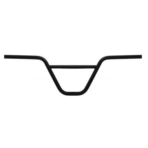 HANDLEBAR  22.2mm, 64cm Wide, 185mm Rise, BMX, Steel  BLACK