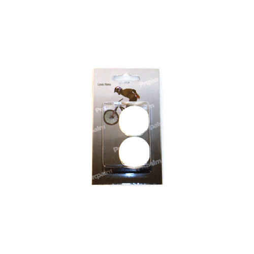 Closed bar end ring for lock on grip white