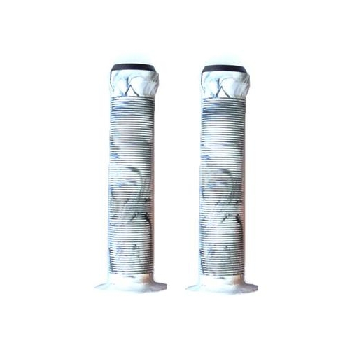 Grips WHITE/BLACK  2 color mix, Kraton rubber,   L147mm