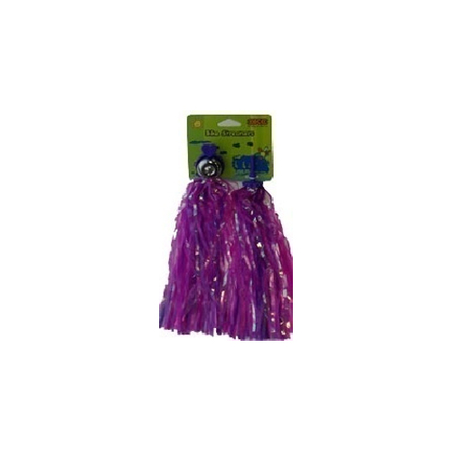 Streamers for Handlebar, Bell One Side, PINK PURPLE SILVER