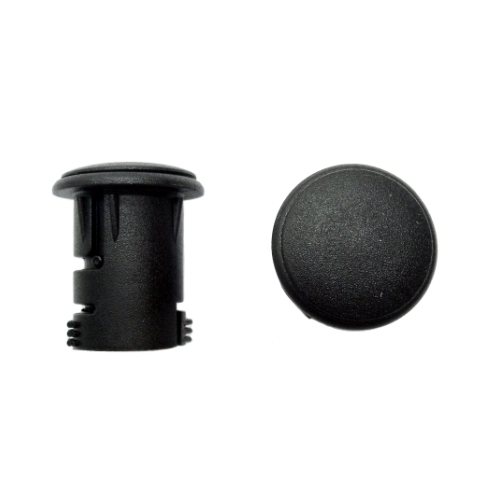 Handlebar plug, allen key type locking, black, 18mm dia