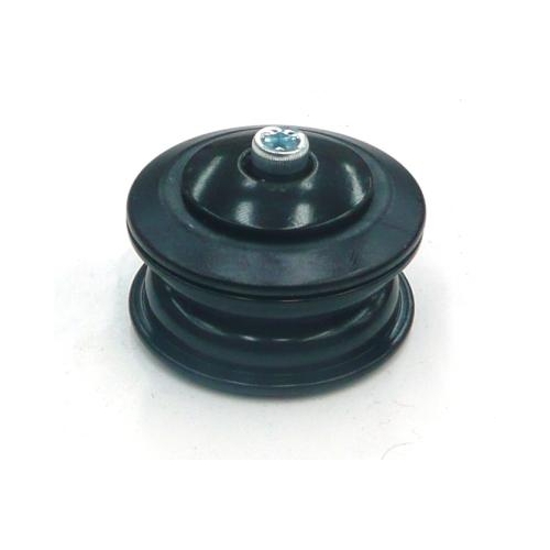 Head set, SEMI-INTEGRATED, cartridge bearings, 1 1/8, steel, black - 28.6 x 44.3 x 30 x 10.7mm