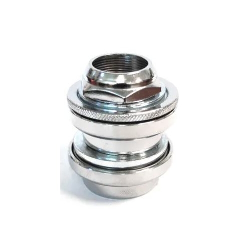 Head Set 1" Threaded for BMX, Steel SILVER CP (21.1 ID, 32.5 OD, 27.0 Crown Race) "NECO" Made in Taiwan