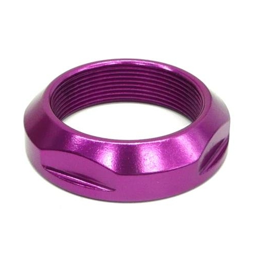  "add some BLING"   Lock Nut, PURPLE, OD1 1/8 or ID25.4 dia,  Alloy