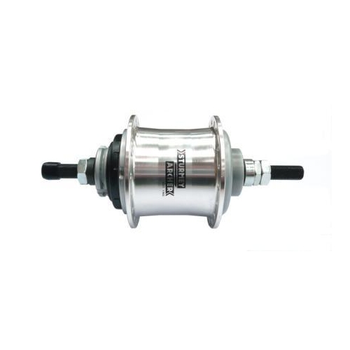 Sturmey Archer 3sp hub, Freewheel, SRF3  , 36Hole , Polished Silver . 117mm (Includes shifter kit)