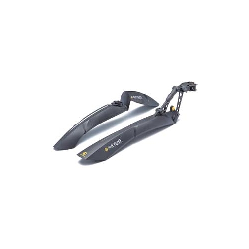 MUDGUARD SET  29ER, Front & Rear, QR Adjustable, 100mm wide, BLACK