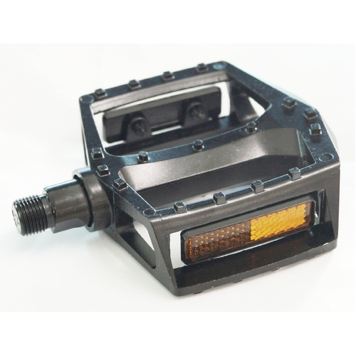 PEDALS  9/16" BMX, Large Platform, One Piece Alloy Body, BLACK by FPD
