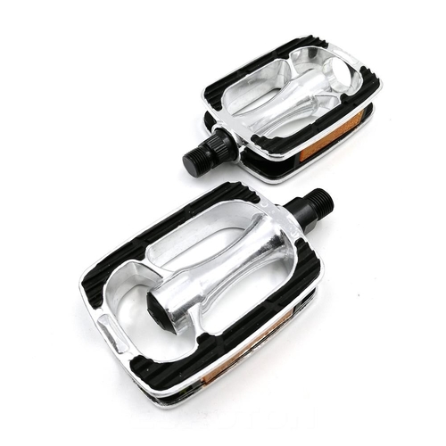 PEDALS  1/2" City/Comfort, Alloy, SILVER/BLACK