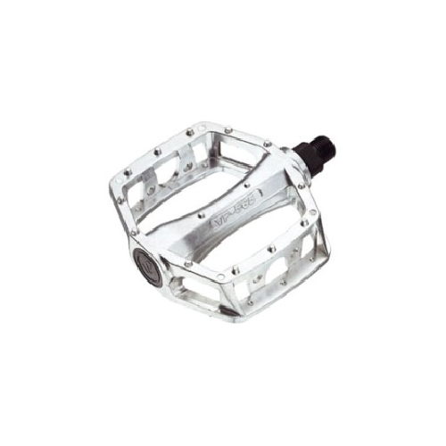 PEDALS, Large platform, ALLOY, BMX  1/2" SILVER