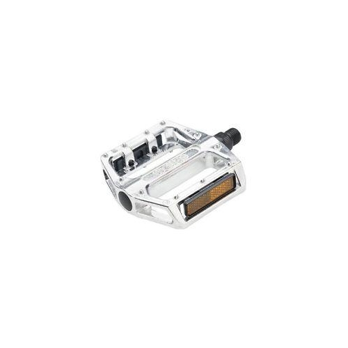 PEDALS  9/16" BMX, Large Platform, One Piece Alloy Body, SILVER