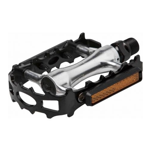 PEDALS, MTB, ALLOY,  9/16" axle, Toe Clip & Strap compatible (But not inc)