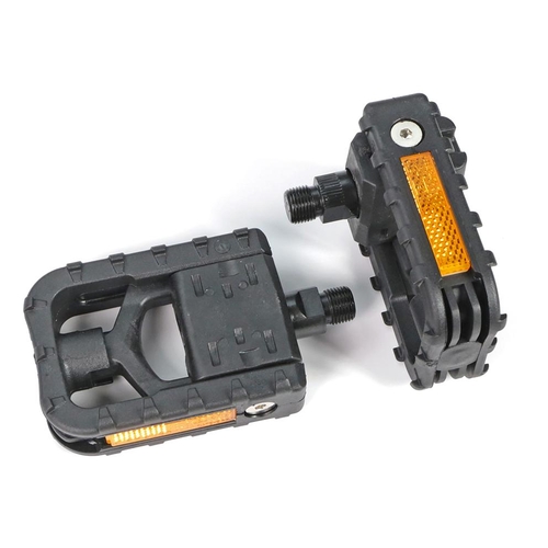 PEDALS  9/16" Folding, BLACK fiberglass/nylon platform