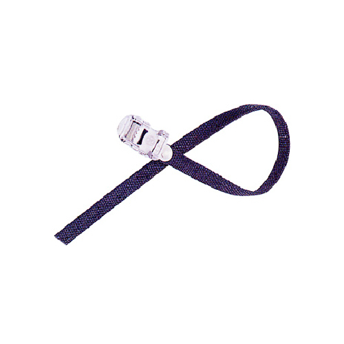 TOE STRAPS,  NYLON, BLACK, 450mm, (Sold in Pairs)