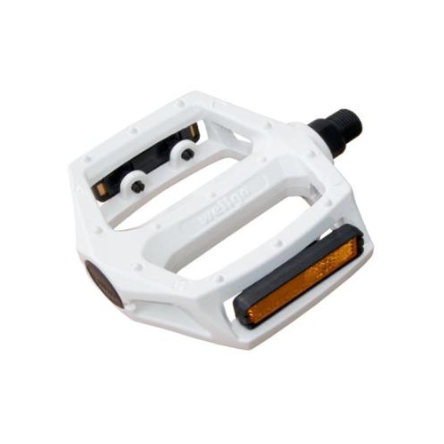 PEDALS  9/16" BMX, Large Platform, One Piece Alloy Body, WHITE by Wellgo