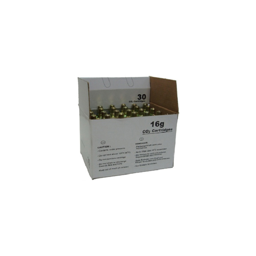 Co2 CARTRIDGE 16g Threaded, Box 30