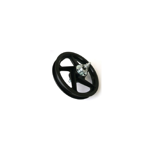 PLASTIC WHEEL  12" Rear, Freewheel, BLACK  (Freewheels to fit are 16T and above)