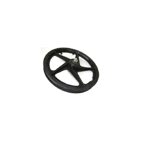 PLASTIC WHEEL  20" Front, BLACK, 100mm O.L.D