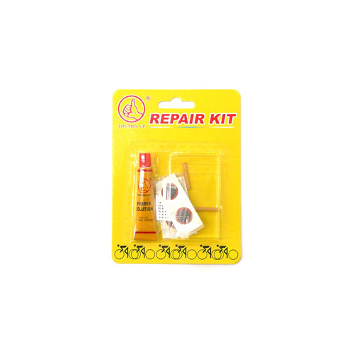 Repair kit, 6 x 15mm cold patches, 10cc rubber solution, metal rasp