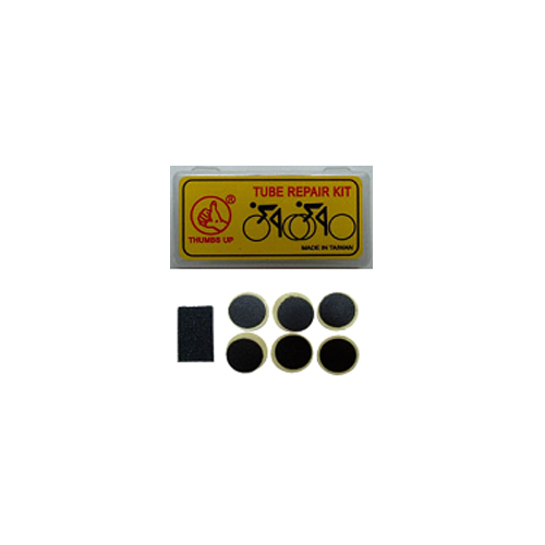 Glueless Puncture Repair Kit (sold individually) each kit contains qty6 adhesive 25mm round patches & qty1 sandpaper