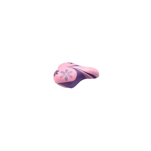 SADDLE  Junior, 180mm x 145mm, with Clamp, PINK/PURPLE