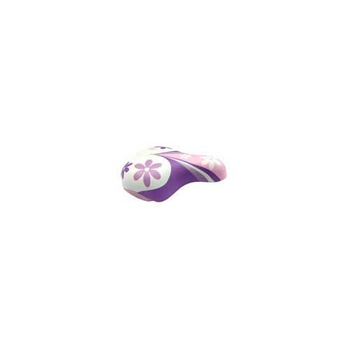 SADDLE  Junior, 180mm x 145mm, with Clamp, PINK/WHITE