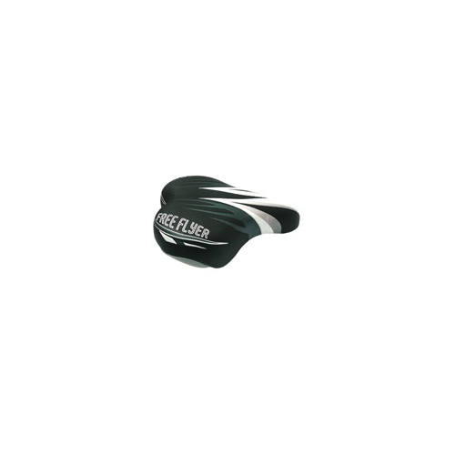 SADDLE  Junior, 180mm x 145mm, with Clamp, BLACK/GREY