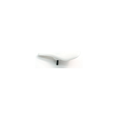 SADDLE  BMX Pivotal, with Hollow Bolt, PP Plastic, without Padding, WHITE