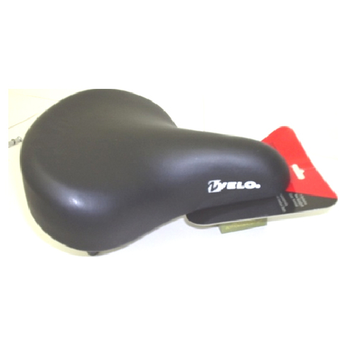 SADDLE, GEL TOP, BLACK, Extra wide, 260 x 260mm (Black Springs), Quality Velo manufactured product