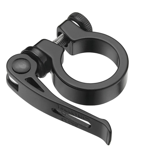Seat clamp, QR, 38.6mm, alloy, black