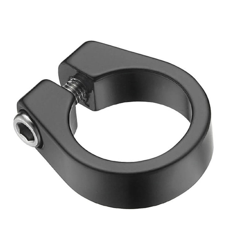 Seat clamp, bolt type, 38.6mm, alloy, black