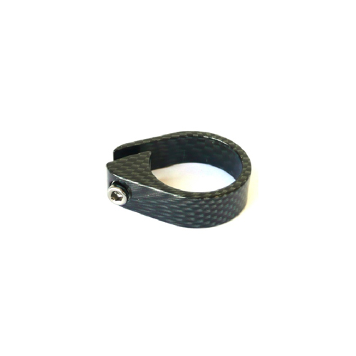 Seat post clamp, carbon "look" for carbon seat post, dia. 34.9mm