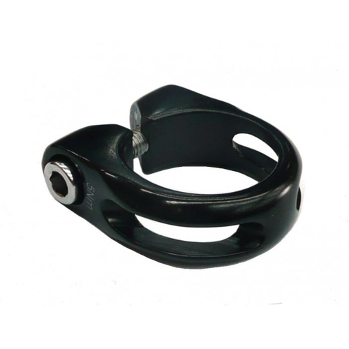 SEAT POST CLAMP  28.6  Alloy with Lip, BLACK
