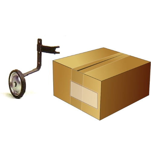 TRAINING WHEELS  12-20, BLACK - Heavy Duty, color box, Box qty 10