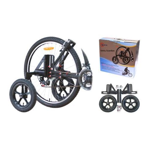 TRAINING WHEELS  20-29, Adult (120kg Cap) w/pneumatic tyres, 40mm sidewall profile
