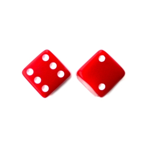 Valve Cap RED Dice A/V, bag qty 2